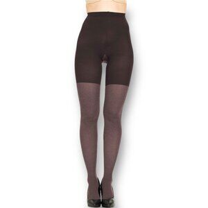 Star Power by Spanx Tights Size A Black Reversible Shaping Hosiery Center Stage